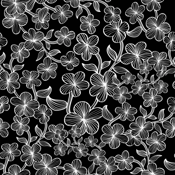 Motif floral sans couture — Image vectorielle