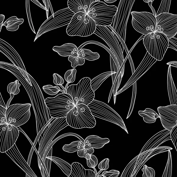 Motif floral sans couture — Image vectorielle