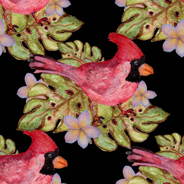 Aquarelle motif tropical sans couture — Photo