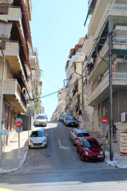 Şehir manzaralı bir pire, Attica, Yunanistan