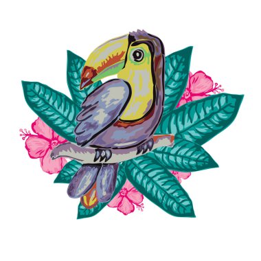 Dekoratif tropikal kompozisyon