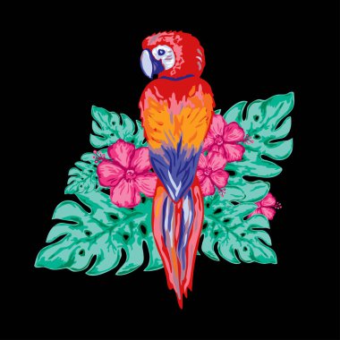 Dekoratif tropikal kompozisyon