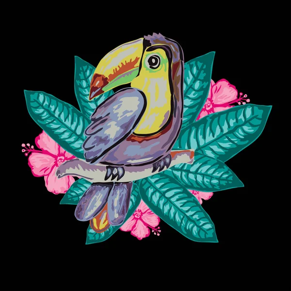 Dekoratif tropikal kompozisyon