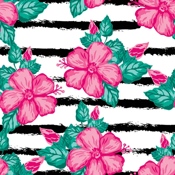 Beau motif tropical sans couture — Image vectorielle