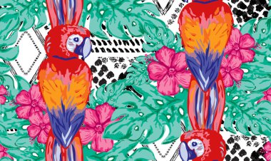 güzel tropikal seamless modeli