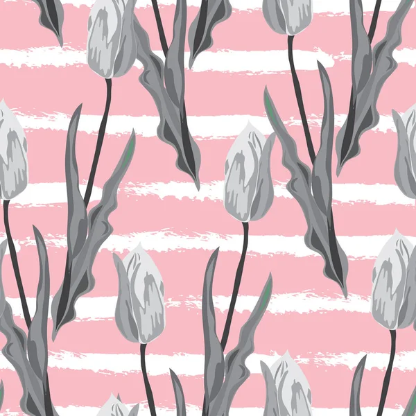 Motif floral sans couture — Image vectorielle