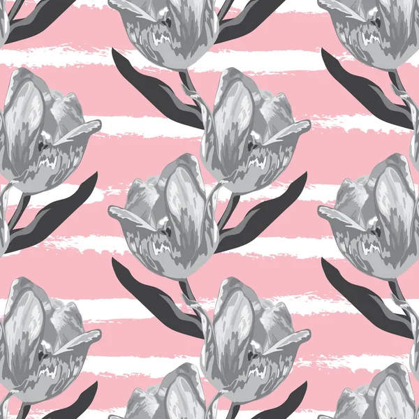 Bloemen naadloos patroon — Stockvector