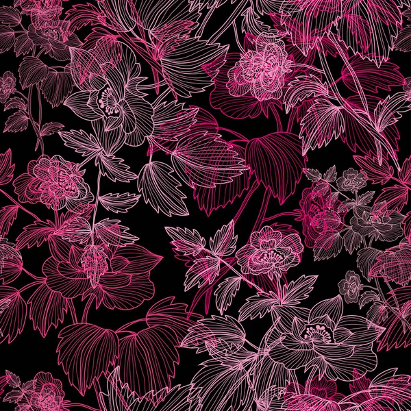 Motif floral sans couture — Image vectorielle