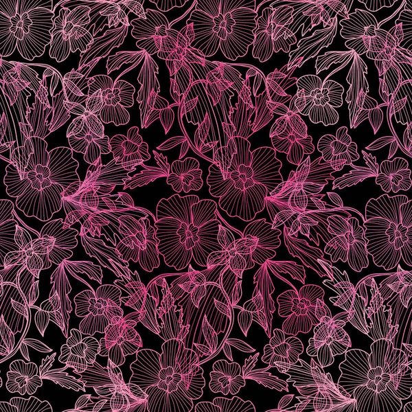 Motif floral sans couture — Image vectorielle