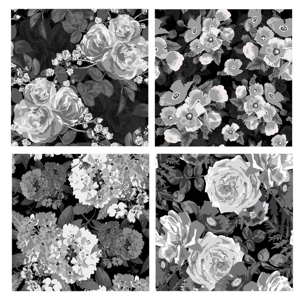 Motif floral sans couture — Image vectorielle