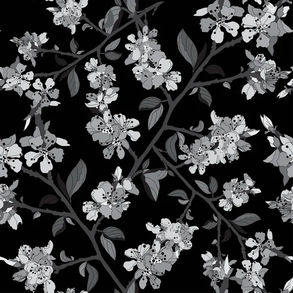 Bloemen naadloos patroon — Stockvector