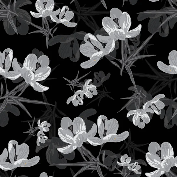 Bloemen naadloos patroon — Stockvector