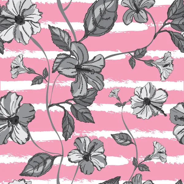 Motif floral sans couture — Image vectorielle