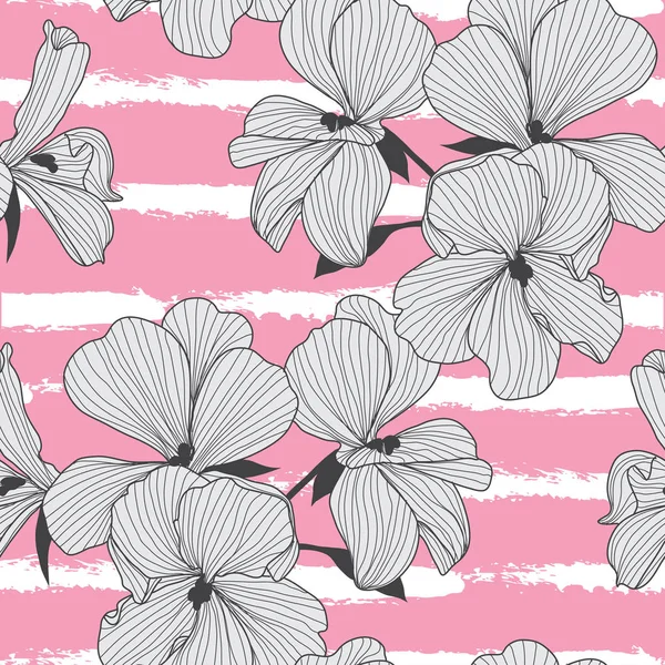 Motif floral sans couture — Image vectorielle