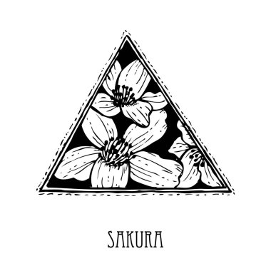 Elle çizilmiş çiçek dekorasyon