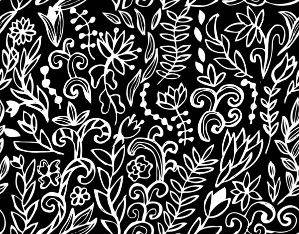 Bloemen naadloos patroon — Stockvector