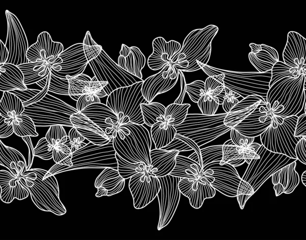 Motif floral sans couture — Image vectorielle