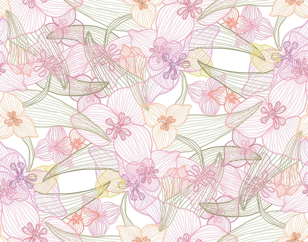 Bloemen naadloos patroon — Stockvector