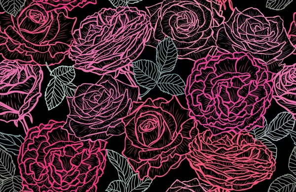 Motif floral sans couture — Image vectorielle