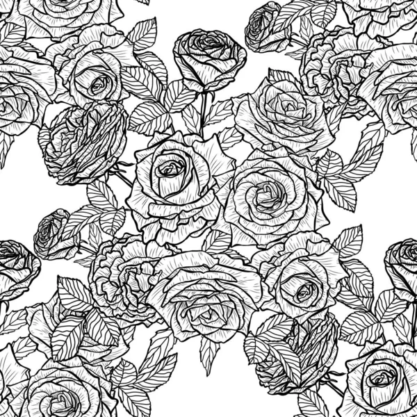 Motif floral sans couture — Image vectorielle