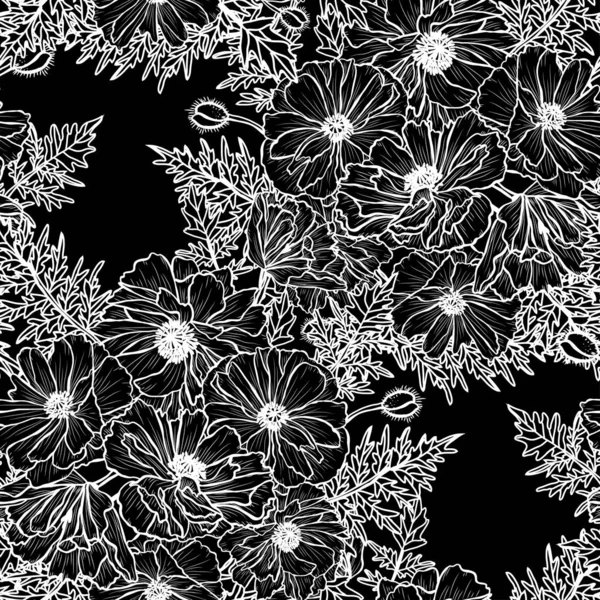 Motif floral sans couture — Image vectorielle