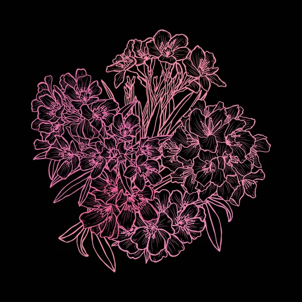 Χέρι που floral διακόσμηση — Διανυσματικό Αρχείο