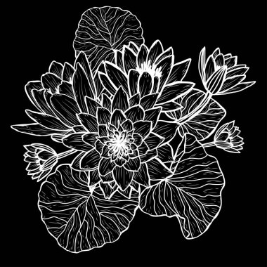 Elle çizilmiş çiçek dekorasyon