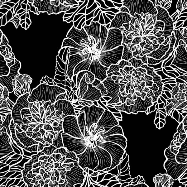 Motif floral sans couture — Image vectorielle