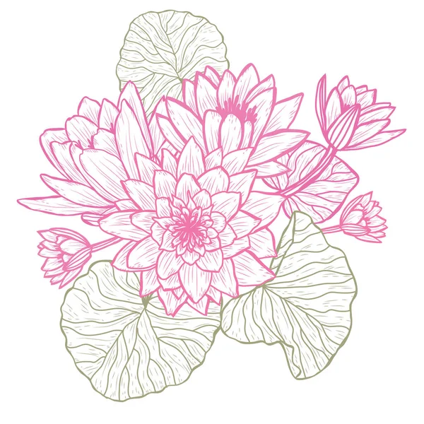 Hand getrokken florale decoratie — Stockvector