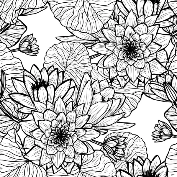 Bloemen naadloos patroon — Stockvector