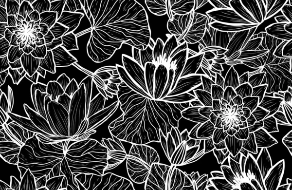 Motif floral sans couture — Image vectorielle