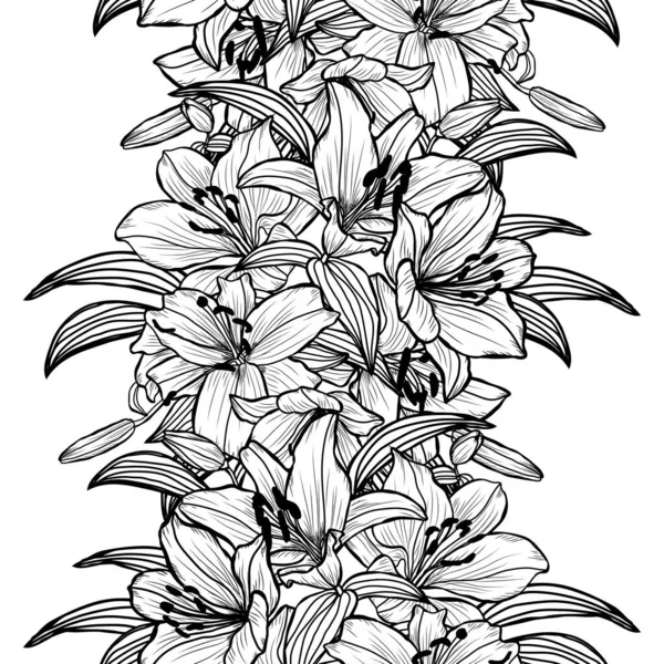 Bloemen naadloos patroon — Stockvector