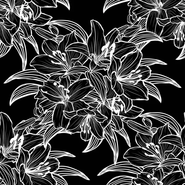 Bloemen naadloos patroon — Stockvector