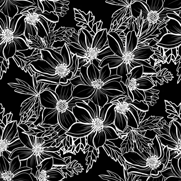 Motif floral sans couture — Image vectorielle