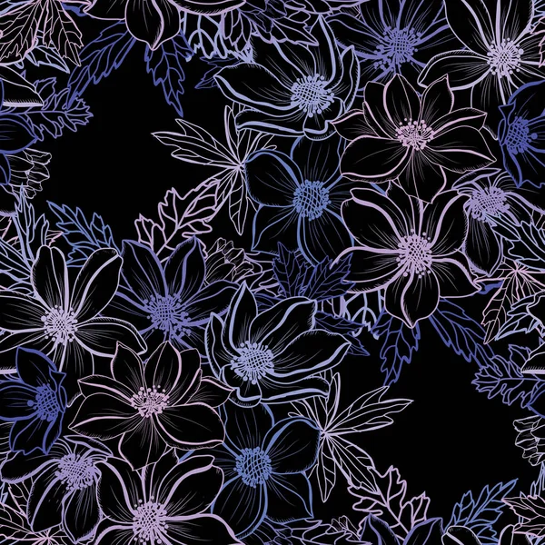 Motif floral sans couture — Image vectorielle