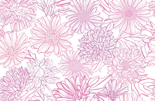 Motif floral sans couture — Image vectorielle