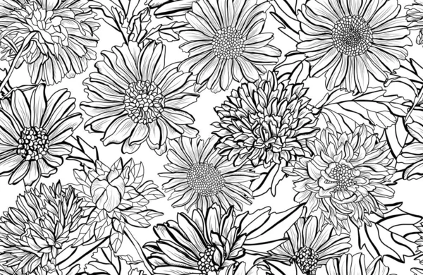 Motif floral sans couture — Image vectorielle