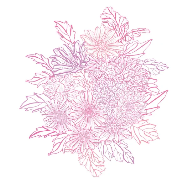 Hand getrokken florale decoratie — Stockvector