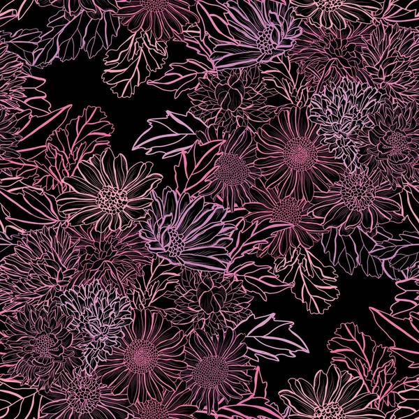 Motif floral sans couture — Image vectorielle