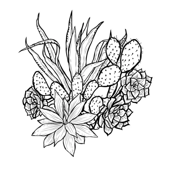 Decoratiuni florale trase manual — Vector de stoc