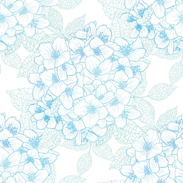 Motif floral sans couture — Image vectorielle