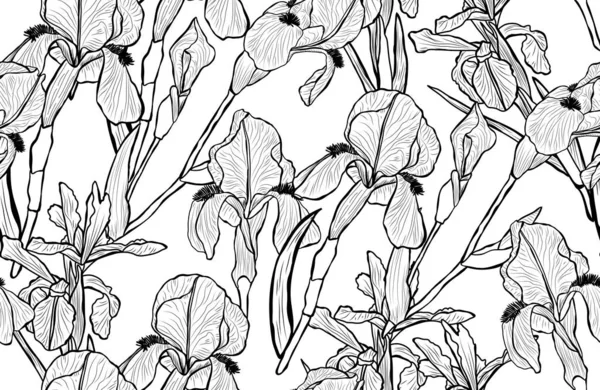 Bloemen naadloos patroon — Stockvector