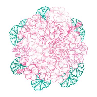 Elle çizilmiş çiçek dekorasyon