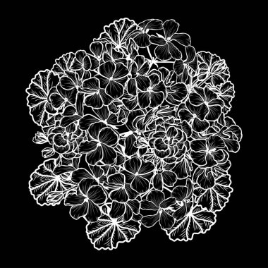 Elle çizilmiş çiçek dekorasyon