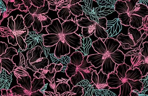 Motif floral sans couture — Image vectorielle