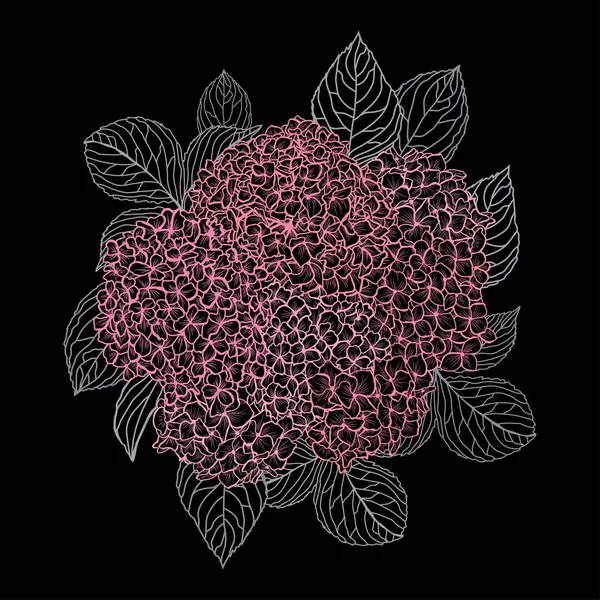 Handgezeichneter Blumenschmuck — Stockvektor