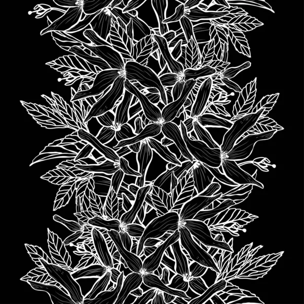 Bloemen naadloos patroon — Stockvector