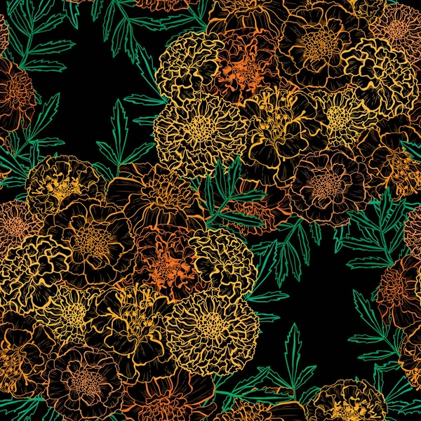 Motif floral sans couture — Image vectorielle