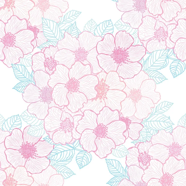 Motif floral sans couture — Image vectorielle