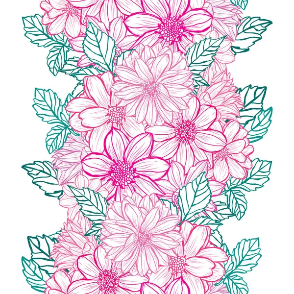 Motif floral sans couture — Image vectorielle